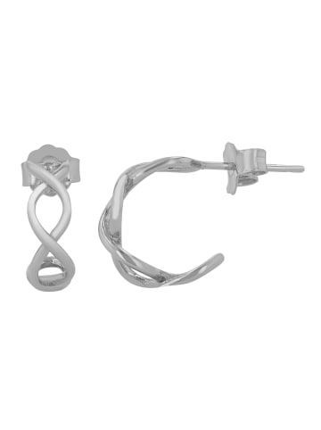 Adeliás Damen Ohrringe – Ohrstecker Unendlichkeitszeichen aus 925 Silber in silber