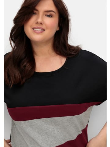 sheego T-Shirt in schwarz