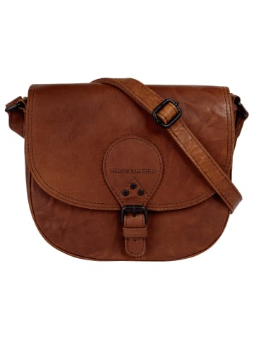 SPIKES & SPARROW Umhängetasche echt Leder in cognac