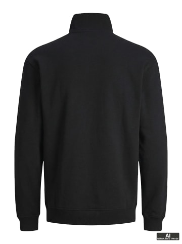 Jack & Jones Sweatshirt mit halbem Reißverschluss in Black