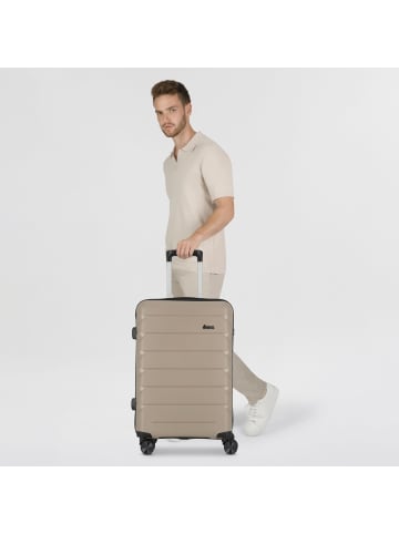 D&N Travel Line 4100 4 Rollen Trolley M 64 cm in taupe