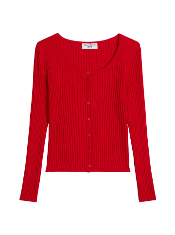 Marc O'Polo DENIM Rippstrick-Cardigan slim in Carmine Red