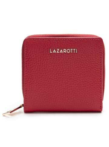 Lazarotti Bologna Leather Geldbörse Leder 10 cm in red