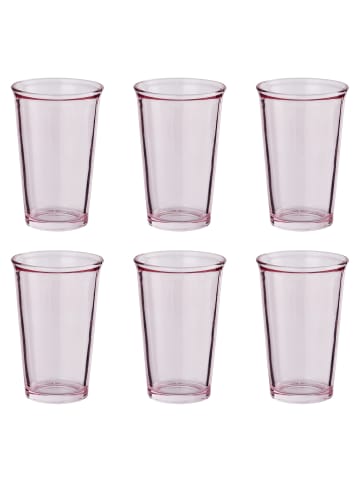 Butlers Butlers Trinkglas GALET 6er-Set in Rosa