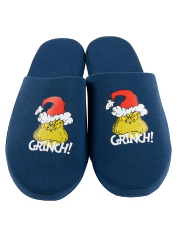 The Grinch The Grinch Hausschuhe Grinch! Slipper Pantoffeln Puschen Schlappen in blau