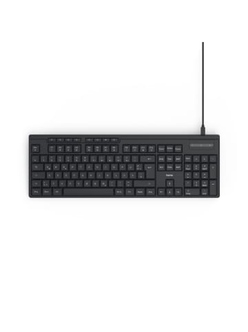 Hama CK-200, kabelgebunden, Schwarz, QWERTZ in Schwarz