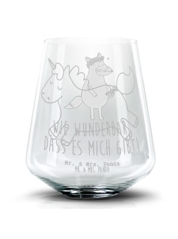 Mr. & Mrs. Panda Glas Einhorn Happy ohne Spruch in Transparent