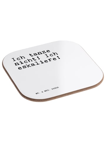 Mr. & Mrs. Panda Untersetzer für Gläser Ich tanze nicht! Ich... ... in Weiß