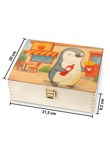 Mr. & Mrs. Panda Tee Box Pinguin Pommes Design ohne Spruch in Weiß