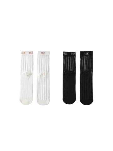 MUNADUNA 2er-Pack mittellange gestrickte Mesh-Socken-Farb-Mix