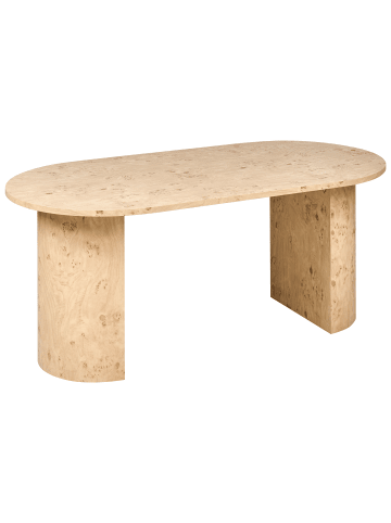 Beliani Esszimmertisch ASBURY in Braun - (W) 90 x (H) 75 x (L) 180 cm