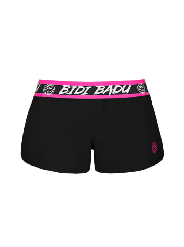 BIDI BADU Tiida Tech 2 In 1 Shorts - neon green/pink in schwarz/pink