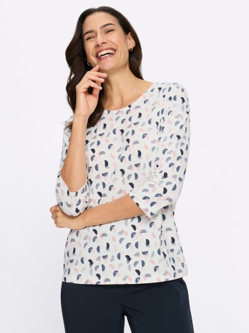 WITT WEIDEN 3/4-Arm-Shirt in ecru-hortensie-bedruckt