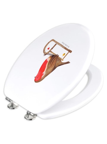 Mr. & Mrs. Panda Klobrille Rotkehlchen Schlitten ohne Spruch in Weiß