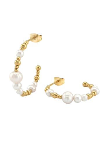 Noelani Creolen Edelstahl, IP gold in gold