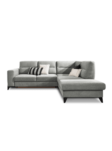 MF Design Cassada Recamiere Rechts in Mausgrau -  (L) 237 x (B) 277 x (H) 100 cm