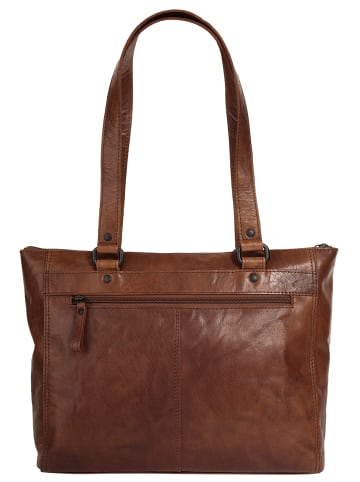 SPIKES & SPARROW Shopper echt Leder in cognac