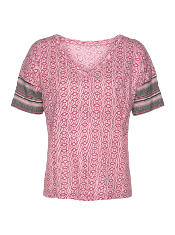 Vivance Active Pyjamaoberteil in pink gemustert