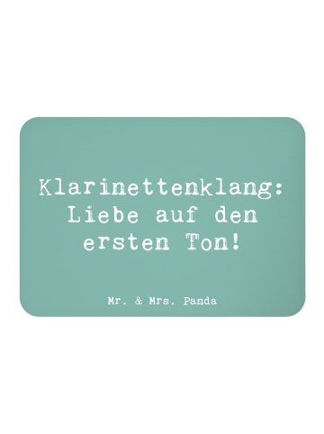 Tafelmagnet Spruch Klarinette Liebe  mit Spruch in Meeresbrise