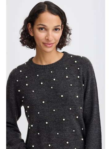 b. young Strickpullover BXOKAMA Regular fit in Dark Grey Melange