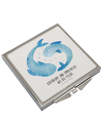 Mr. & Mrs. Panda Klappspiegel Sternzeichen Fische mit Spruch in Weiß