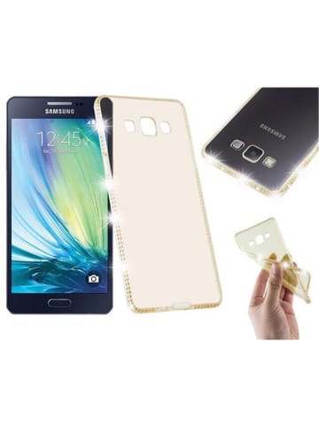 cadorabo Hülle für Samsung Galaxy A5 2015 Strass Design in TRANSPARENT GOLD