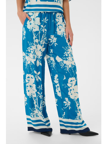 SAINT TROPEZ Casual Hose RashedaSZ Lockere Passform in Vallarta Blue Flower Bouquet