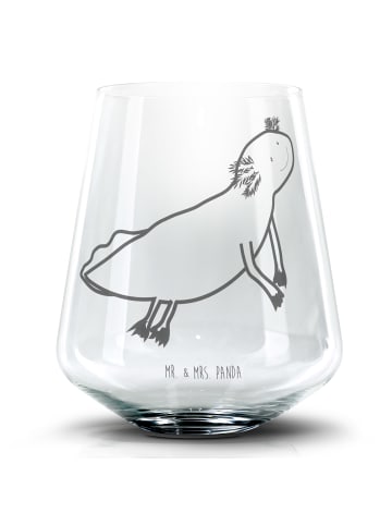 Mr. & Mrs. Panda Glas Axolotl Schwimmen ohne Spruch in Transparent