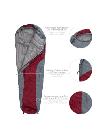 Where Tomorrow Mumienschlafsack 230x80cm weinrot rot