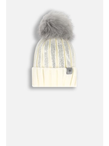 Coccodrillo Wintermütze mit Pompon in ecru