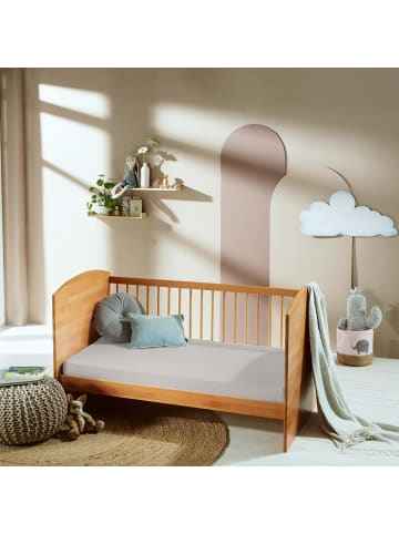 Erwin Müller Frottee Kinder-Spannbettlaken 2er-Pack Erding in grau