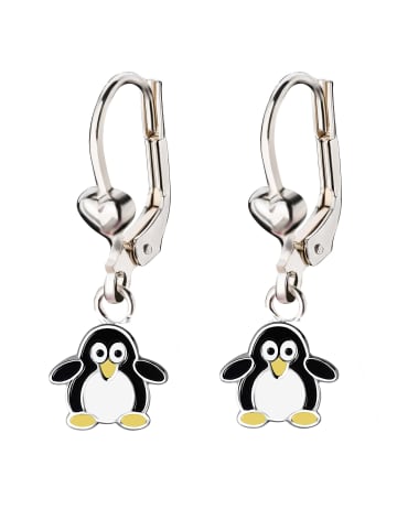 schmuck23 Silber-Ohrringe Pinguin 1,0 cm x 1,0 cm