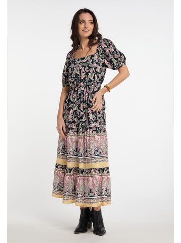 VIRITA Women Midikleid Mit Paisley-Print in Marine Mehrfarbig