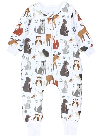 TupTam Baby Schlafsack mit Beinen und Ärmel ganzjährig in weiß/bronze