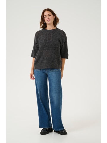 Kaffe Strickpullover KAtiana Loose fit in Black Oyster Melange