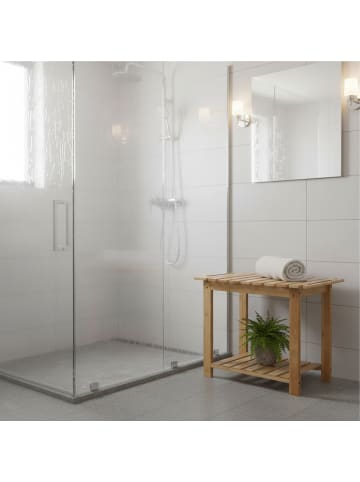 relaxdays Badhocker in Natur - (B)53 x (H)42 x (T)33 cm