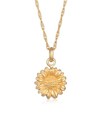 Elli Halskette 925 Sterling Silber Blume in Gold