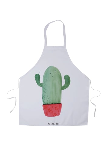 Mr. & Mrs. Panda Schürze Kaktus Wut ohne Spruch in Weiß