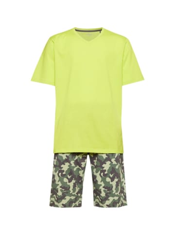 comazo Herren Schlafanzug kurz in Lime