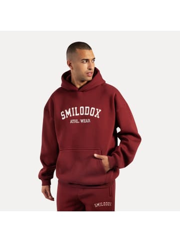 SMILODOX Hoodie Kayson in Bordeaux