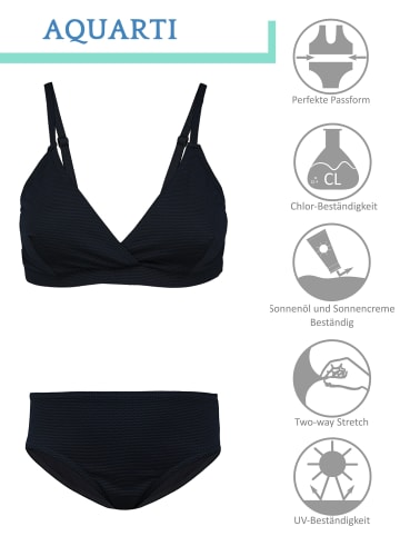 Aquarti Mädchen Bikini Set Zweiteilig Bikinislip Bustier in schwarz Modell 3