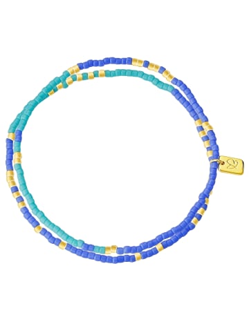 Glanzstücke München Armband aus Sterling Silber mit Miyuki Perlen in gelbgold