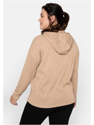 sheego Langarmshirt in camelfarben