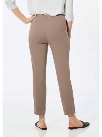 GOLDNER 7/8-Bengalinhose Stretchhose LOUISA, dehnbar & mit Taschen in taupe