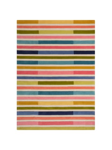 KADIMA DESIGN Luxuriöser Wollteppich mit Streifenmuster in Multi