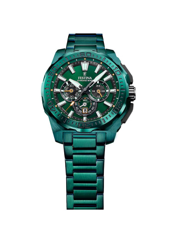 Festina Chronograph-Armbanduhr Festina Chrono Bike grün extra groß (ca. 45,5mm)