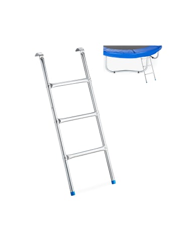 relaxdays Leiter Trampolin in Silber - (B)38 x (T)97 cm