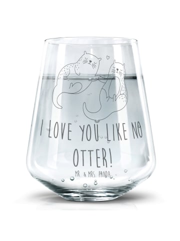 Mr. & Mrs. Panda Glas Otter Hände halten mit Spruch in Transparent