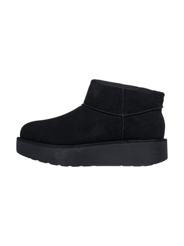 Skechers Lederstiefelette Slip-In Keep Cozy Schwarz