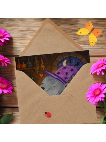 Mr. & Mrs. Panda Grußkarte Kater Kaffee Design ohne Spruch in Weiß